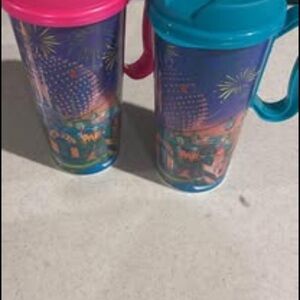 Disney Resort Mugs - Pink & Teal Lids